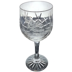 Two Cut Crystal Wendy's Champions Skin Game Commemorative Goblets Wailea Maui 2007