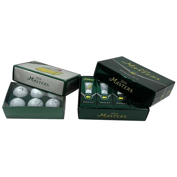 Two Sets of Masters Tournament Commemorative Titleist Pro V1 Golf Balls