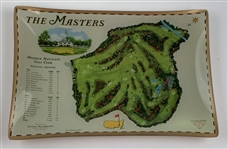 Lee Wybranski Augusta National Golf Club Course Map Glass Tray for The Masters