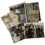 A Collection of Vintage Lloyd Mangrum Press Photographs and Newspaper Clippings