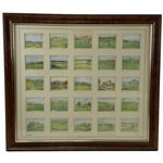 A Framed Set of 25 W.D. and H.O. Wills Ltd. Golfing Cigarette Cards, 1924