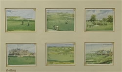 A Framed Set of 25 W.D. and H.O. Wills Ltd. Golfing Cigarette Cards, 1924