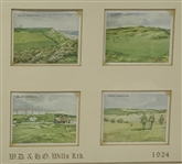 A Framed Set of 25 W.D. and H.O. Wills Ltd. Golfing Cigarette Cards, 1924