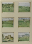 A Framed Set of 25 W.D. and H.O. Wills Ltd. Golfing Cigarette Cards, 1924
