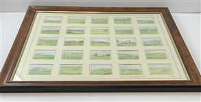 A Framed Set of 25 W.D. and H.O. Wills Ltd. Golfing Cigarette Cards, 1924