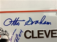 Cleveland Browns Souvenir License Plate Signed by Jim Brown, Otto Graham, and Marion Motley JSA ALOA