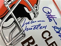 Cleveland Browns Souvenir License Plate Signed by Jim Brown, Otto Graham, and Marion Motley JSA ALOA