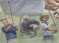 30th Ryder Cup Matches 1993 Commemorative Poster Hand Signed by Tom Watson JSA ALOA