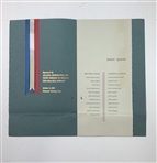 1963 Ryder Cup British-American Team Dinner Program and Menu