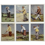 A Group of Six W.D. and H.O. Wills Famous Golfers Cigarette Cards