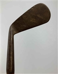 Antique Morristown Hickory-Shafted Smooth-Face Star Mark Iron Golf Club