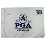 Aaron Rai Signed 2026 PGA Championship Aronimink Flag JSA #CS59379