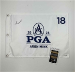 Aaron Rai Signed 2026 PGA Championship Aronimink Flag JSA #CS59379