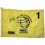 Stewart Cink Signed 2004 NEC WGC Championship Used Hole #1 Flag JSA #CM67187