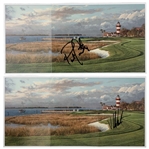 Viktor Hovland & Patrick Cantlay Signed Harbourtown Scorecards JSA ALOA