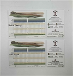 Viktor Hovland & Patrick Cantlay Signed Harbourtown Scorecards JSA ALOA