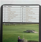 Cam Smith Signed Titleist Pro V1 Golf Ball and St Andrews Links Old Course Scorecard JSA ALOA