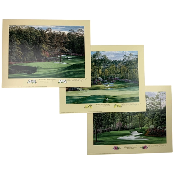 A Trio of Linda Hartough Ltd Ed Augusta National Golf Club Full Size Prints