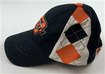 Rickie Fowler Signed Puma Snapback & Oklahoma State University Argyle Hats JSA ALOA