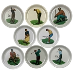 A Set of Eight Wilson Melamine Golf Coasters Featuring Professional Golfers