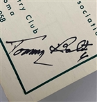 Tommy Bolt Signed 1958 US Open at Southern Hills Scorecard JSA ALOA