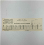 Tommy Bolt Signed 1958 US Open at Southern Hills Scorecard JSA ALOA
