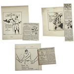 A Collection of Original Production Drawings and Clippings for Golf Facts Not Theories by Alex Morrison