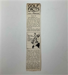 A Collection of Original Production Drawings and Clippings for Golf Facts Not Theories by Alex Morrison