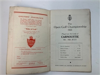 1953 Open Golf Championship at Carnoustie GC Official Program - Ben Hogan Triple Crown & Career Grand Slam