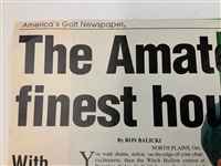 Tiger Woods Signed America's Golf Newspaper August 31 1996 Issue JSA ALOA