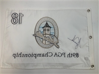 Tiger Woods Signed 2007 89th PGA Championship Southern Hills Country Club Pin Flag with Beckett Letter of Authenticity