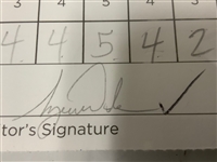 Tiger Woods' Actual 2013 PGA Championship Official Competitor Rd 2 Signed Scorecard - PSA/DNA Mint 9