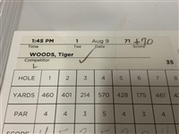 Tiger Woods' Actual 2013 PGA Championship Official Competitor Rd 2 Signed Scorecard - PSA/DNA Mint 9