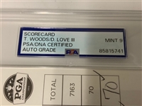 Tiger Woods' Actual 2013 PGA Championship Official Competitor Rd 2 Signed Scorecard - PSA/DNA Mint 9