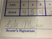 Phil Mickelson and Billy Mayfair Signed 1996 NEC World Series of Golf Tournament Scorecard PSA DNA Mint 9