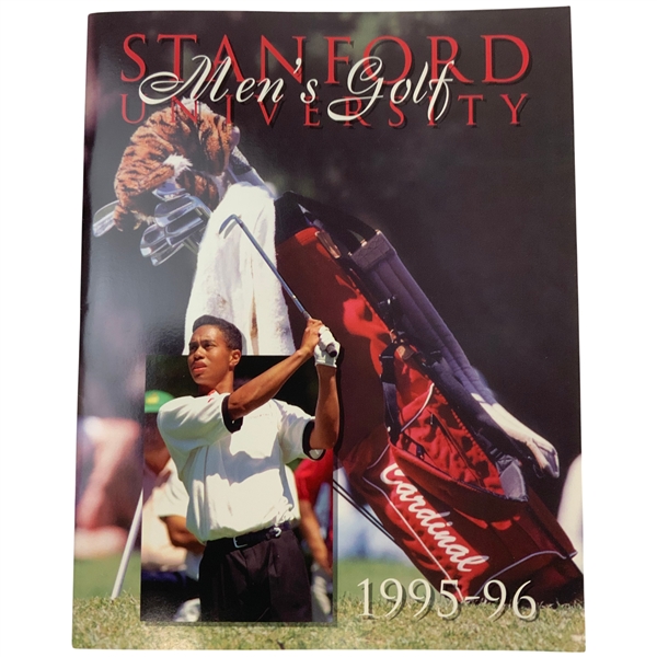1995-96 Stanford University Mens Golf Media Guide Featuring Tiger Woods - Rare