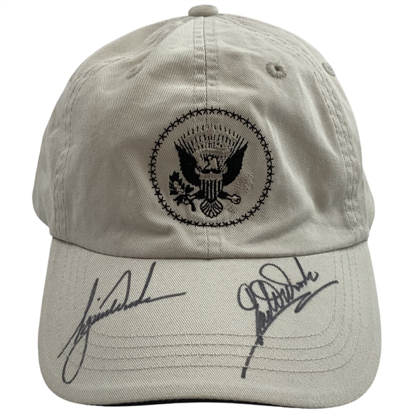 Tiger & Earl Woods Signed Presidential Seal Hat JSA #BB67465