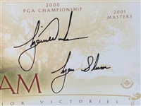 Tiger Woods Signed 'Tiger Slam' Canvas Inscribed 'Tiger Slam' LTD ED #14/25 UDA COA #BAJ79385
