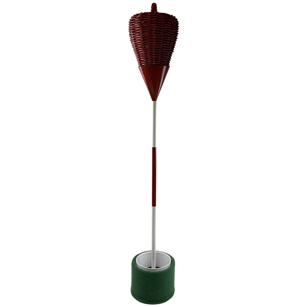 Replica Merion Style Wicker Basket Golf Flagstick w/Weighted Practice Base