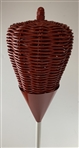 Replica Merion Style Wicker Basket Golf Flagstick w/Weighted Practice Base