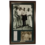 Babe Ruth, Bob Hope, Craig Wood & Vic Ghezzi Signed 1942 Exhibition Golf Match Ticket w/ Original Photo - Framed JSA ALOA