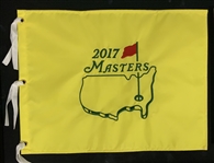 Sergio Garcia Signed Sports Illustrated Magazine and 2017 Masters Tournament Flag Framed Display JSA ALOA