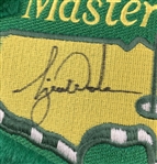 Tiger Woods Signed Masters Green Drawstring Bag on Embroidered Logo JSA ALOA