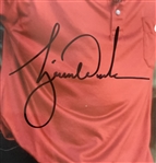 Tiger Woods Signed 2001 Masters Green Jacket Ceremony Photo JSA ALOA