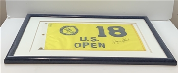 Payne Stewart Perfectly Signed 1999 US Open at Pinehurst Flag - Rare! - Framed JSA ALOA