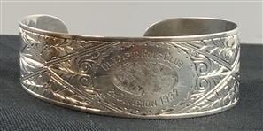 1937 Olympic Golf Club Second Division Sterling Silver Cuff Bracelet