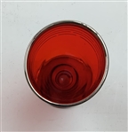 Circa 1920’s Set of Six Golf Ruby Red Sterling Silver Glass Cordials w/ Ruby Red Sterling Glass Cocktail Shaker 