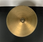 1956 Western Utah Amateur Golf Trophy Lamp with Brass Tone Metal Shade & Golf Ball Topper