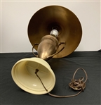 1956 Western Utah Amateur Golf Trophy Lamp with Brass Tone Metal Shade & Golf Ball Topper