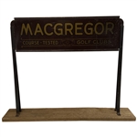 c.1919 MacGregor Course-Tested Golf Clubs Painted Metal Standup Display Sign
